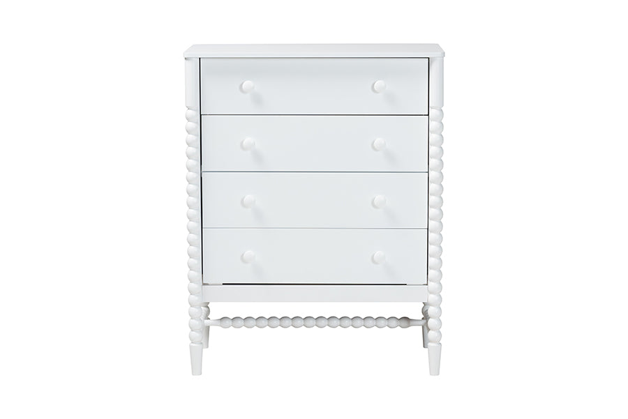 Brantley Spindle Chest 4-Drawer Vertical Storage Cabinet