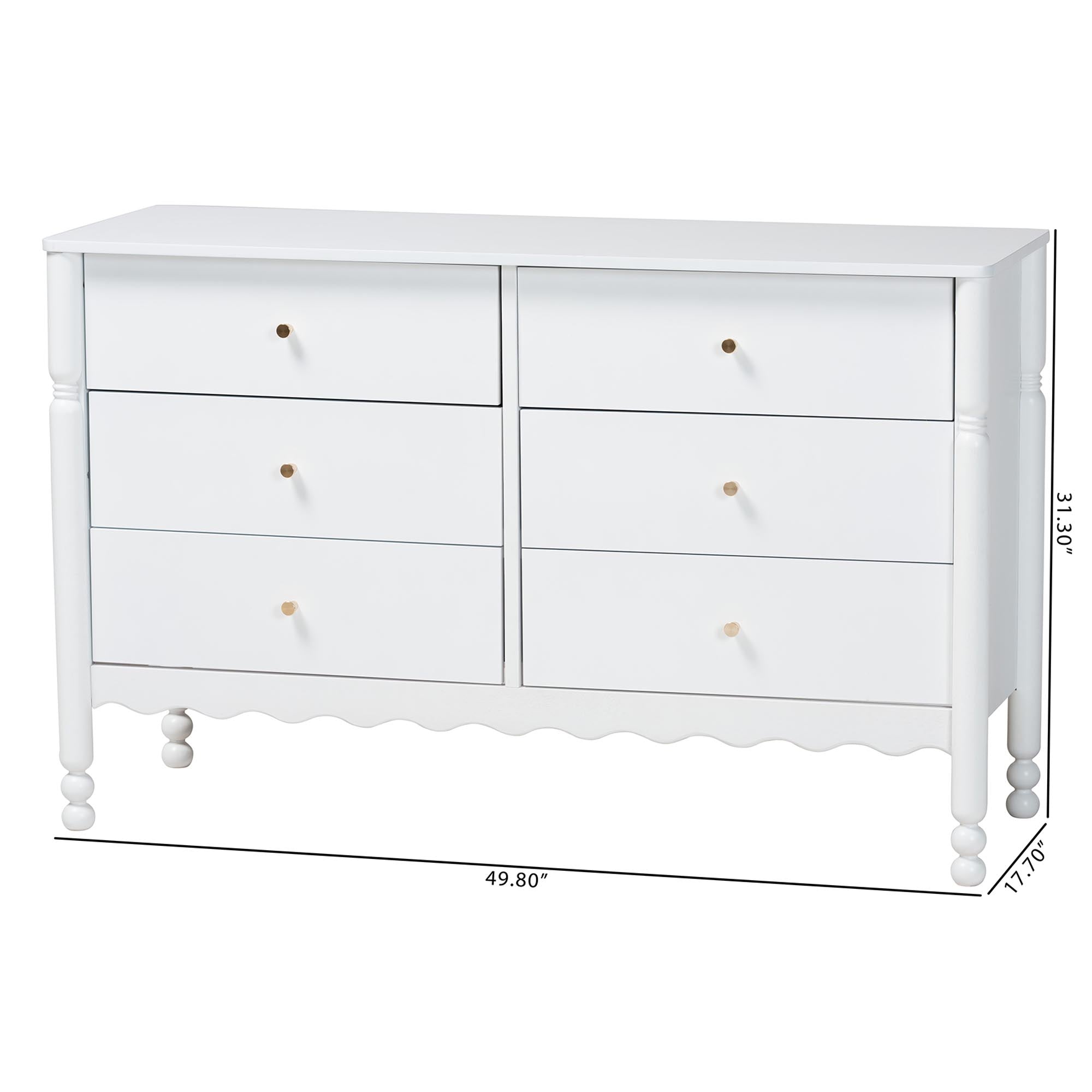 Hoffman Dresser 6-Drawer Horizontal Storage Cabinet