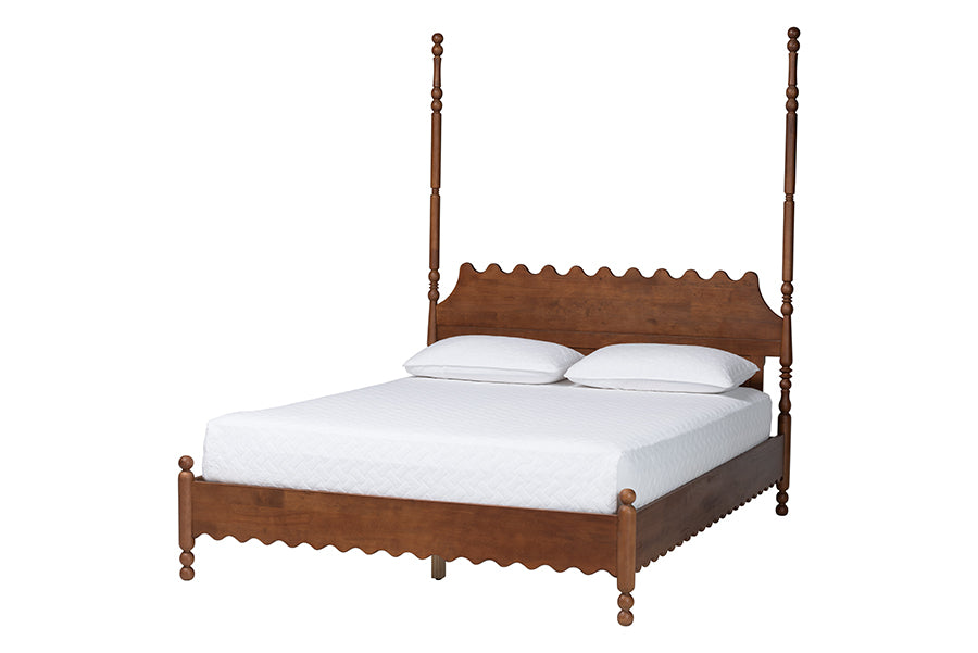 Hoffman 4-Piece Scalloped Bedroom Set 2-Drawer Nightstand