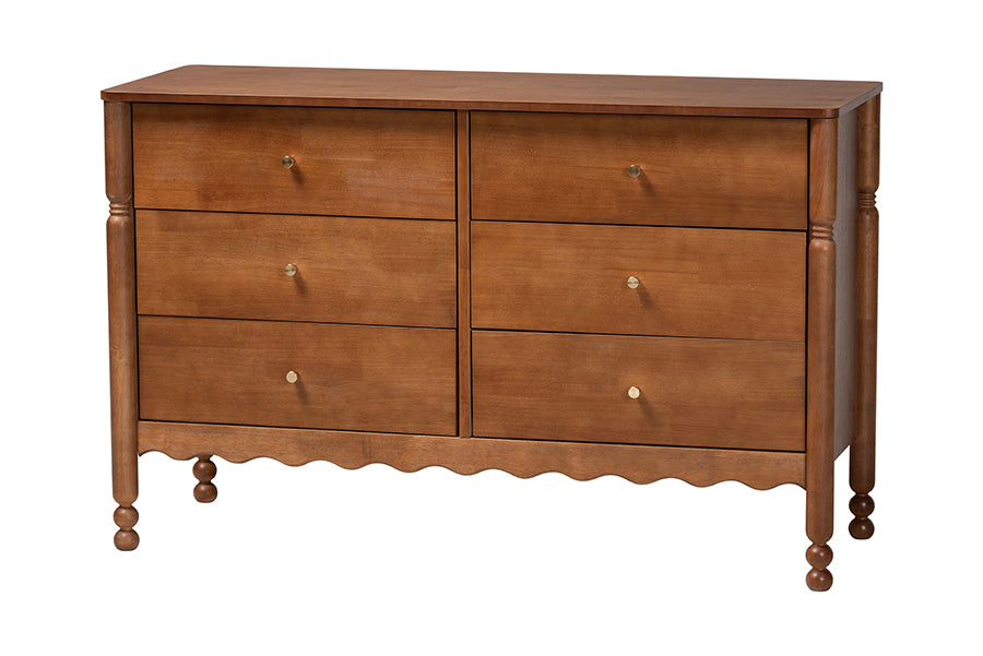 Hoffman 4-Piece Scalloped Bedroom Set 2-Drawer Nightstand