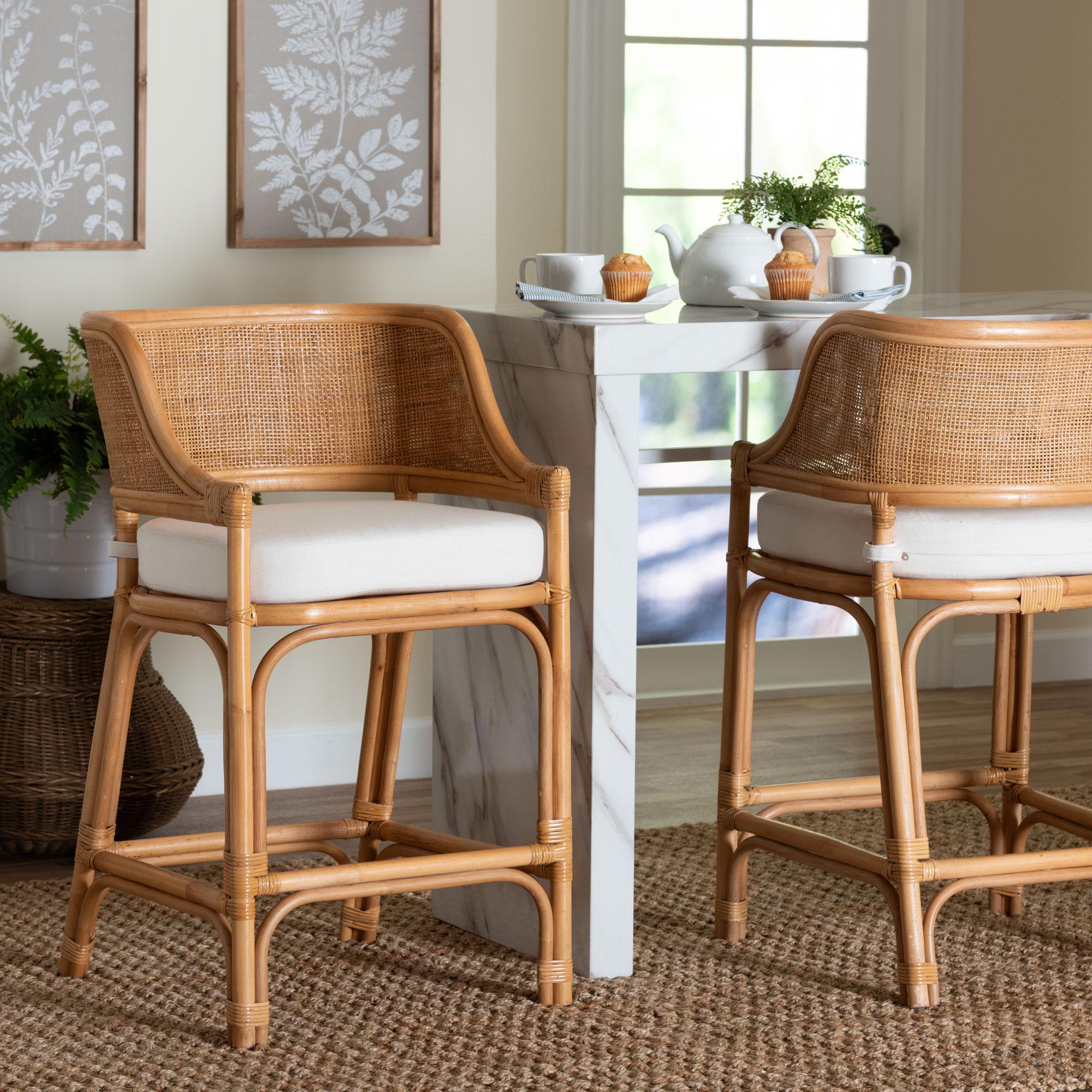 Bali & Pari Ottis Rattan Counter Stool