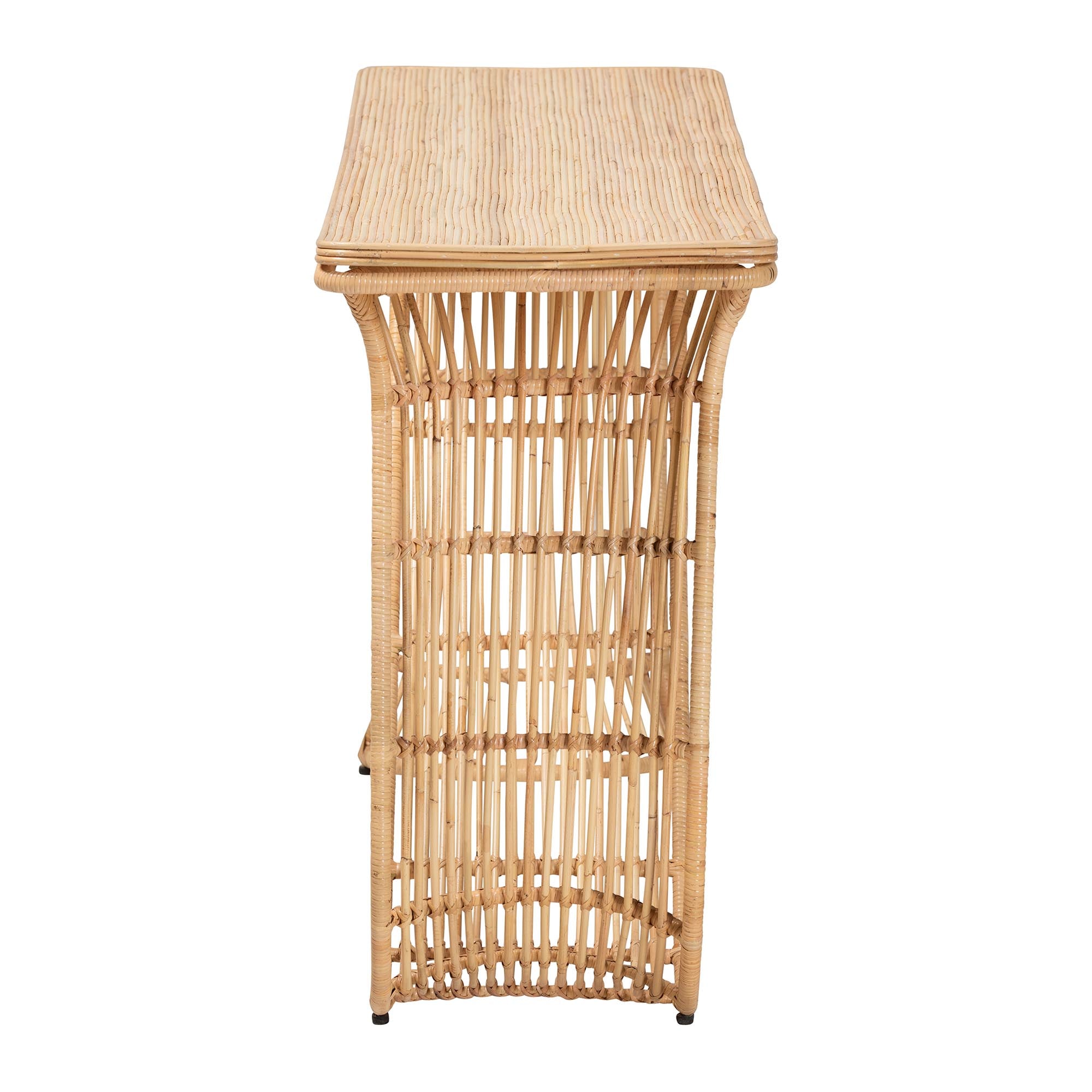 Bali & Pari Araceli Rattan S-Curve Console Table