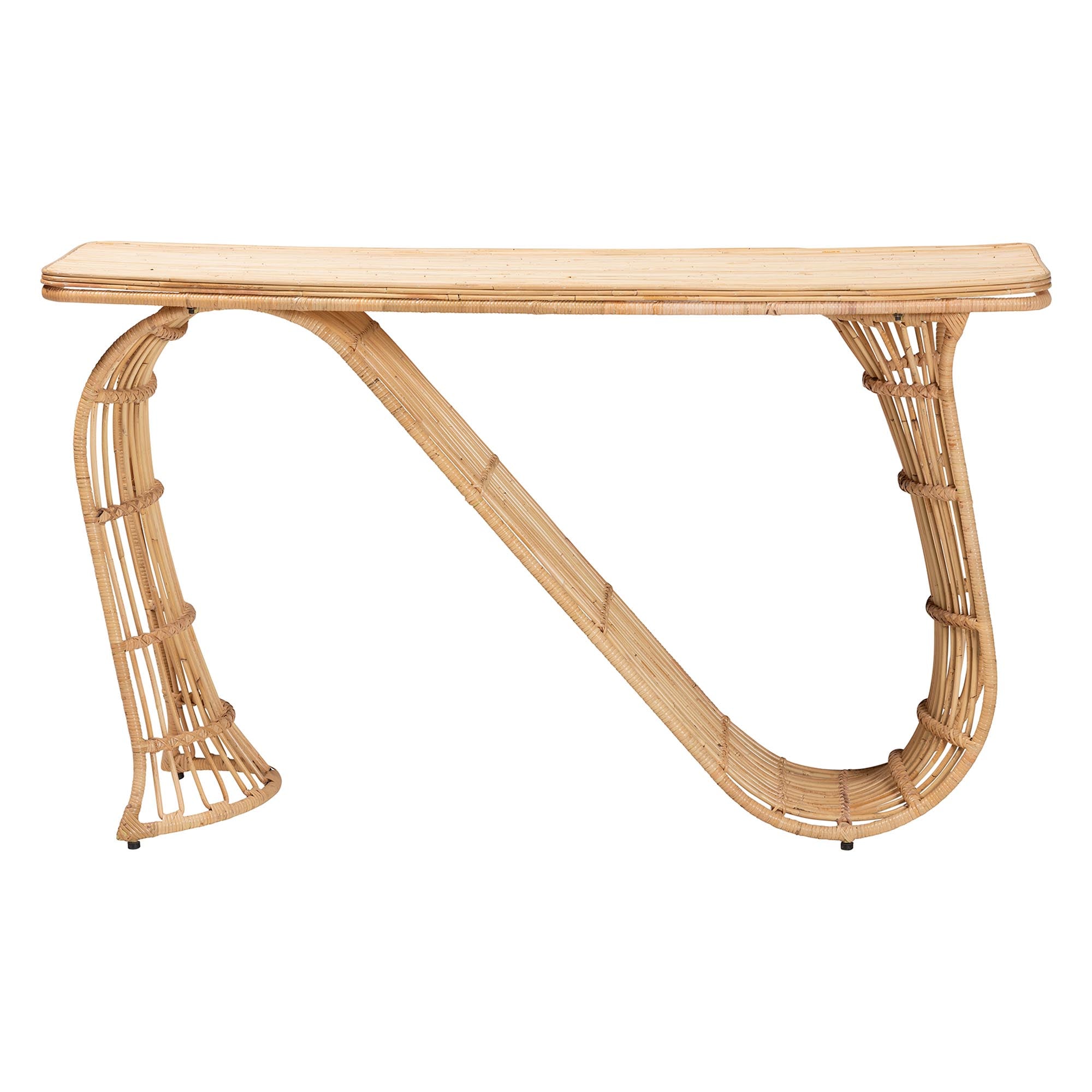 Bali & Pari Araceli Rattan S-Curve Console Table