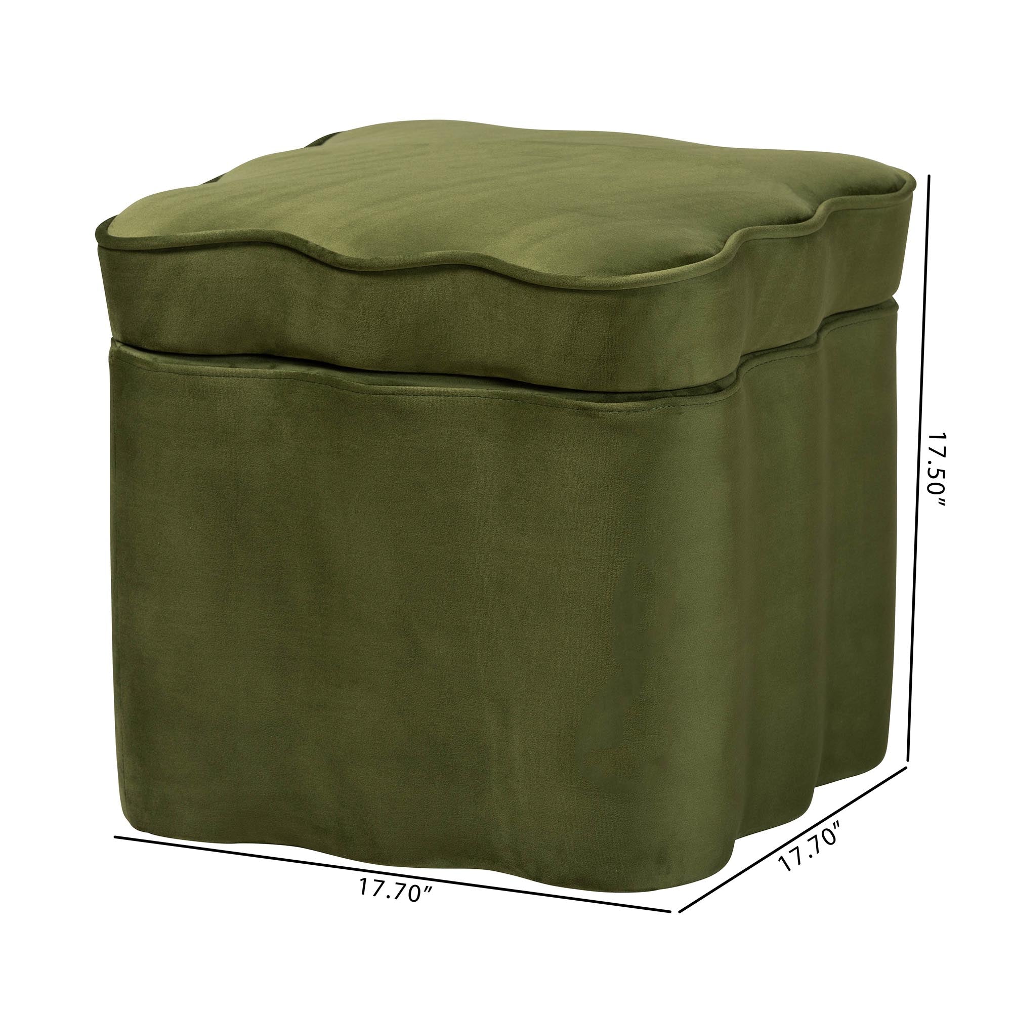 Paulina Velvet Storage Ottoman