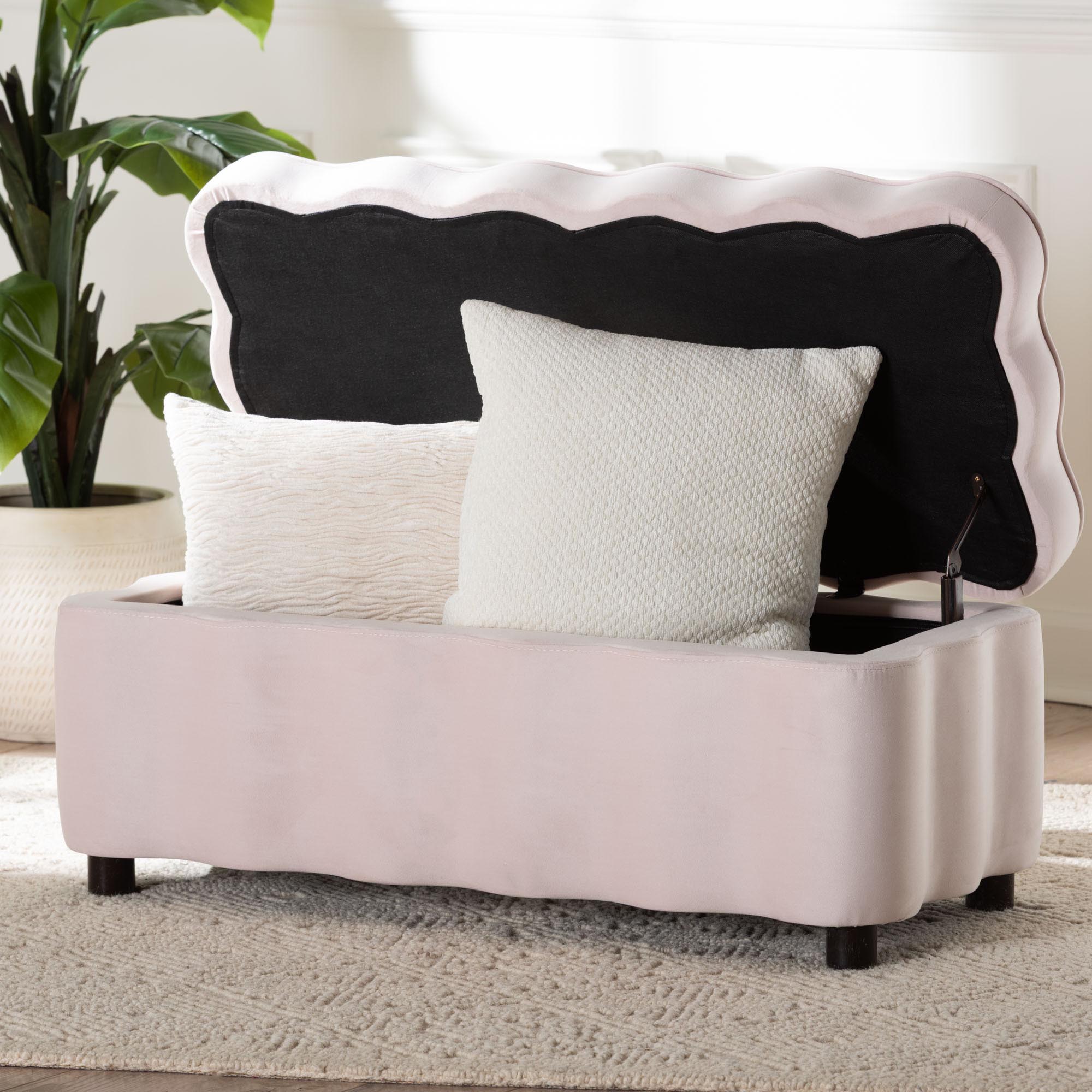 Paulina Velvet Storage Bench