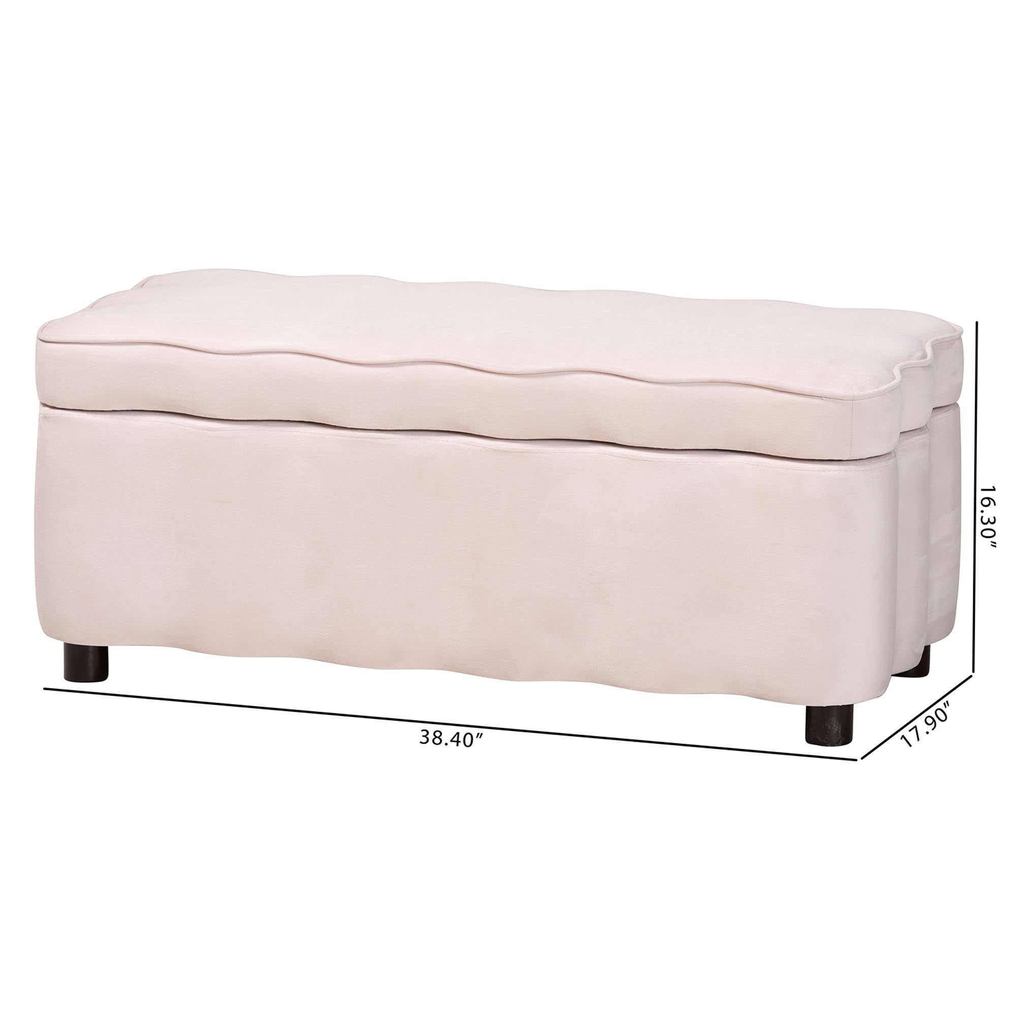 Paulina Velvet Storage Bench