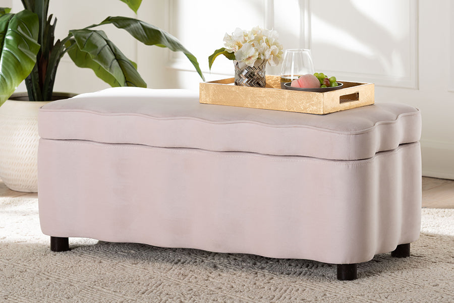 Paulina Velvet Storage Bench