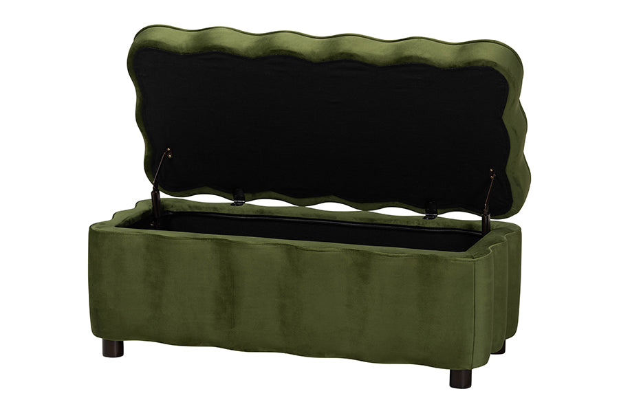 Paulina Velvet Storage Bench