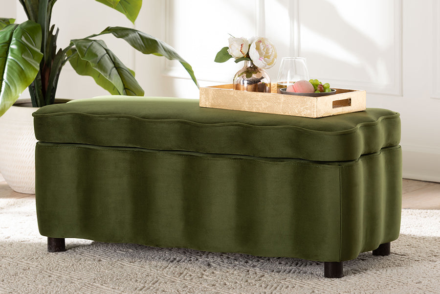 Paulina Velvet Storage Bench