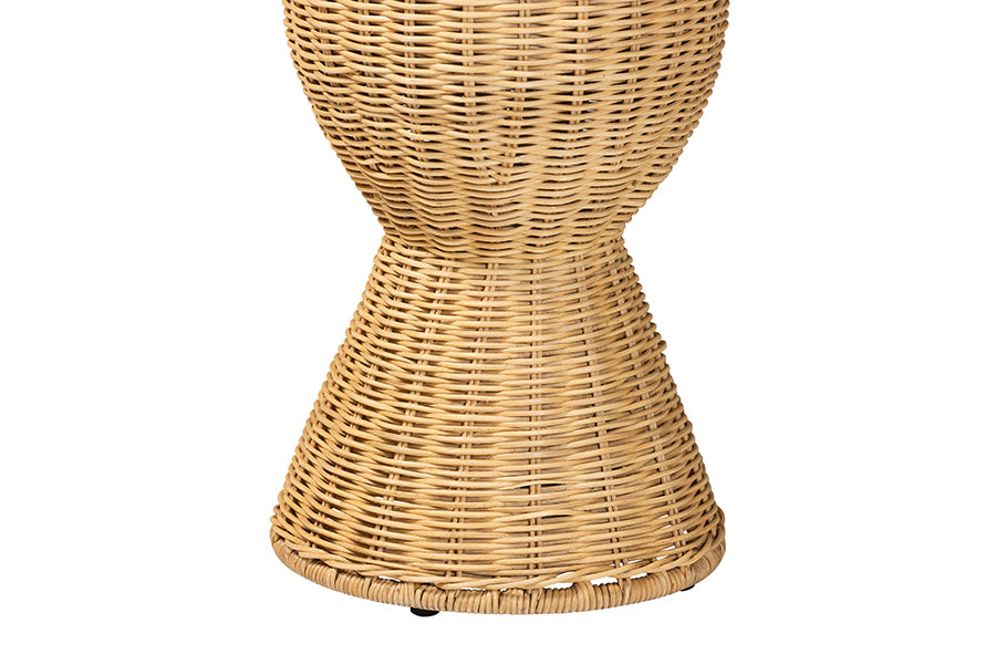 Bali & Pari Hisao Rattan Checkered Console Table