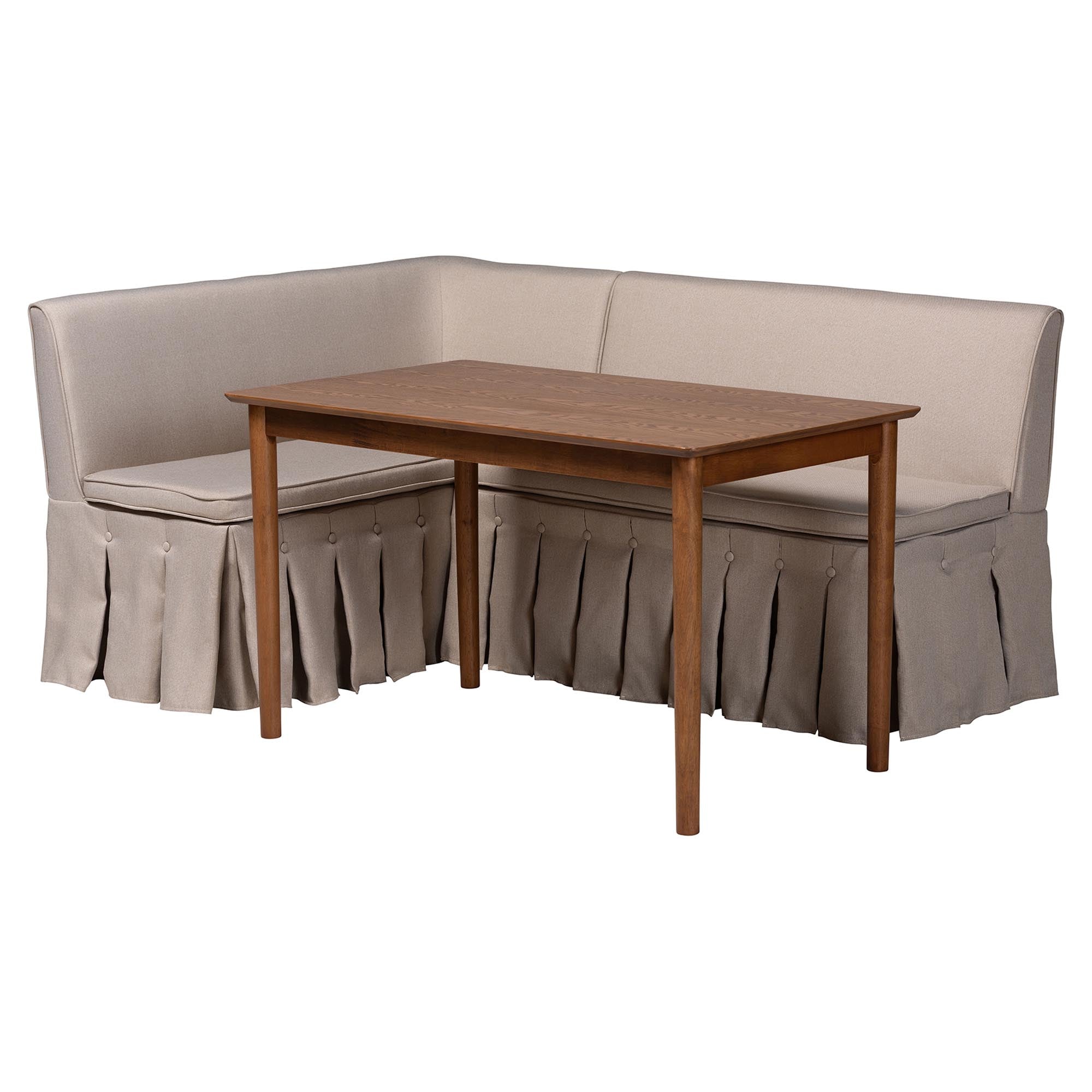 Reuben 3-Piece Fabric Upholstered Dining Nook Set