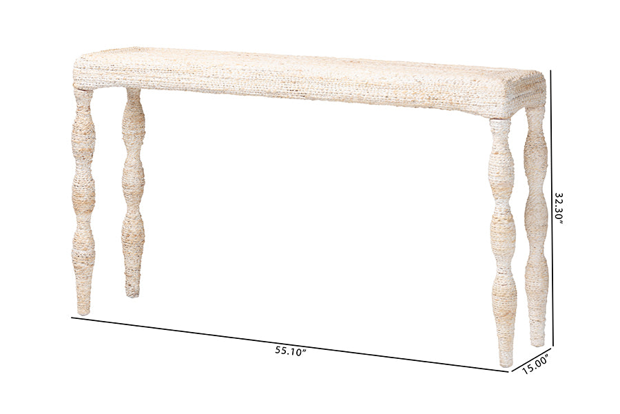 Bali & Pari Lejane Woven Seagrass Console Table