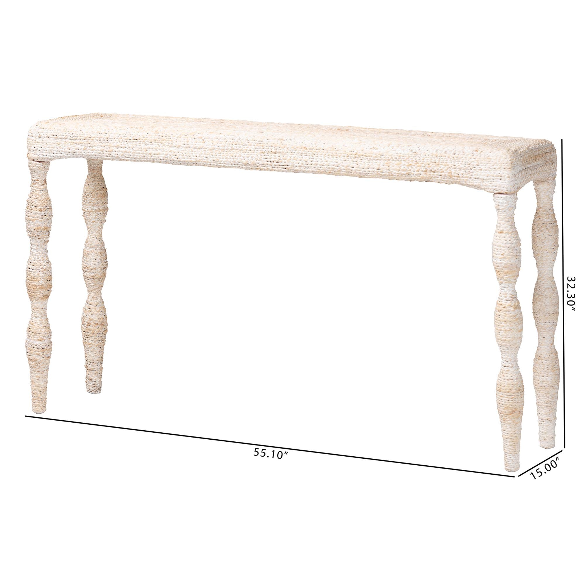Bali & Pari Lejane Woven Seagrass Console Table