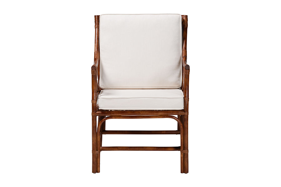 Bali & Pari Cleantha Marbled Tortoise Rattan Armchair