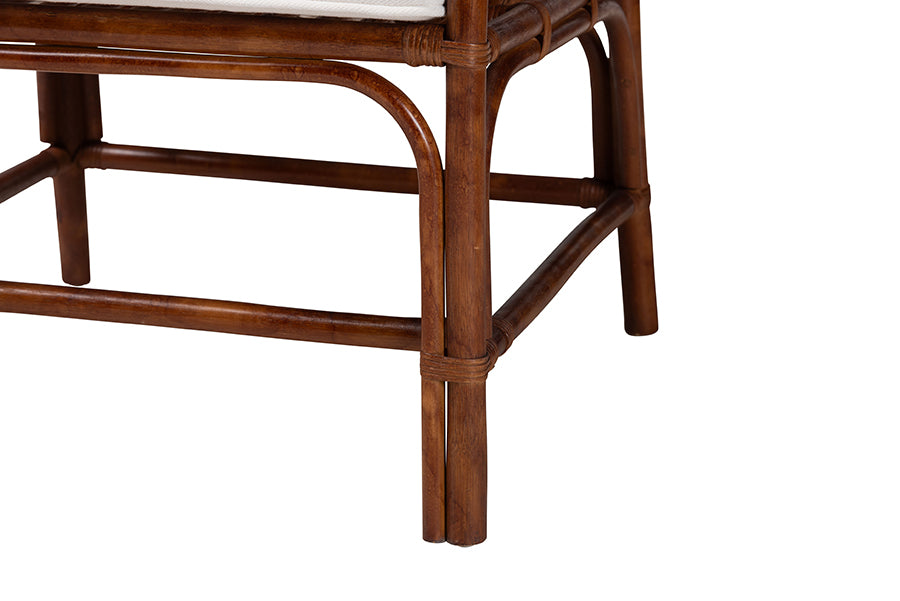 Bali & Pari Cleantha Marbled Tortoise Rattan Armchair