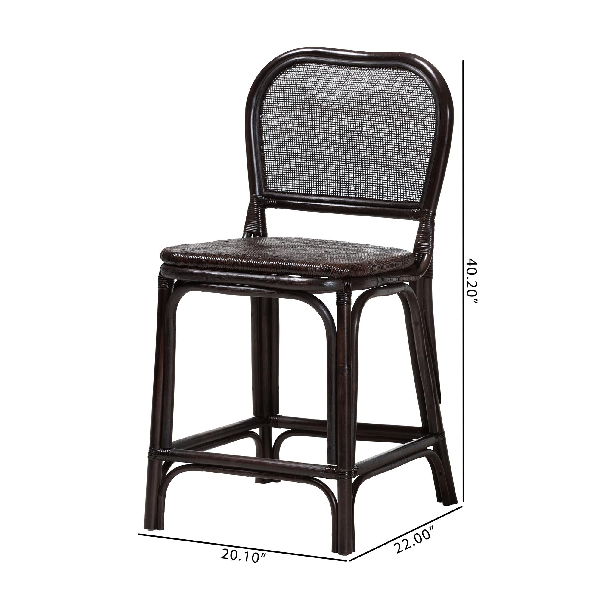 Bali & Pari Irene Rattan Counter Stool