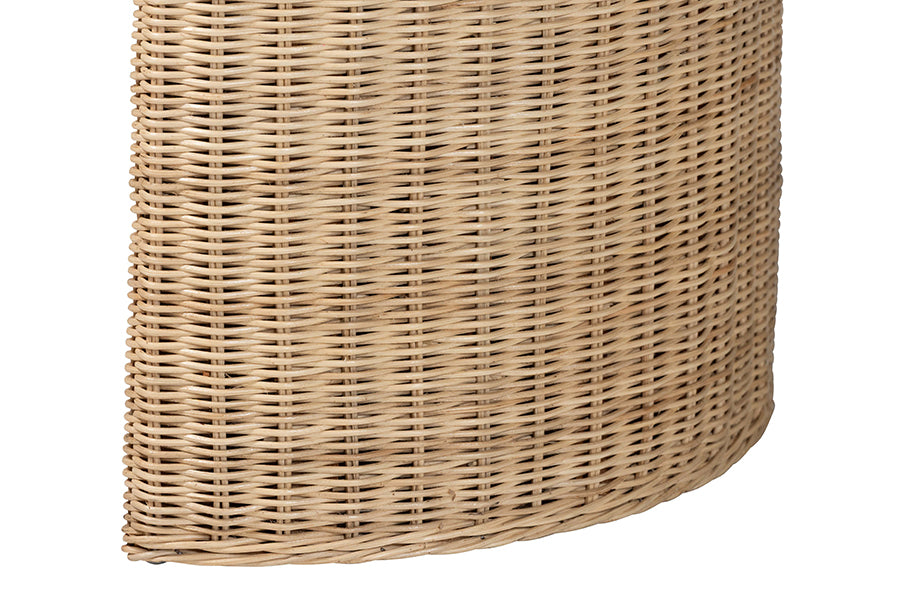 Bali & Pari Mimi Rattan Checkered Console Table