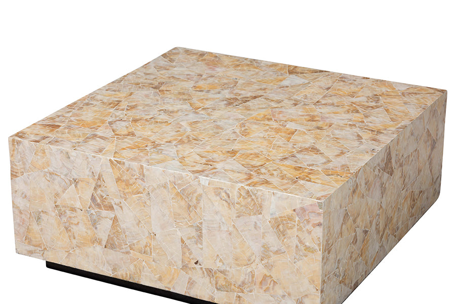 Bali & Pari Fraley Capiz Shell Coffee Table