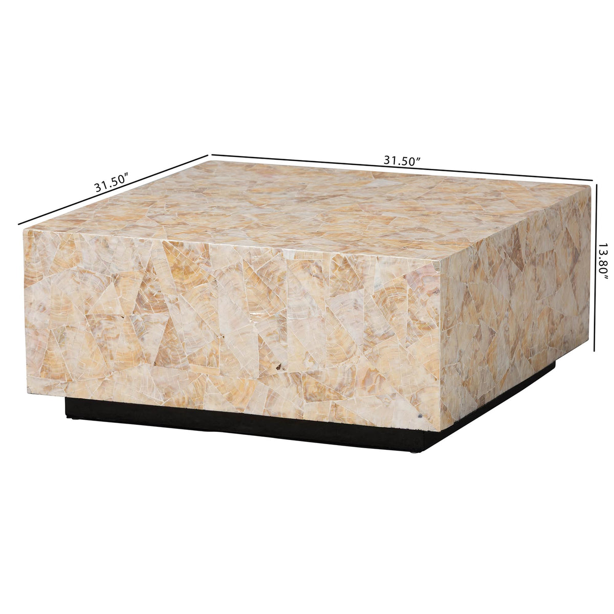 Bali & Pari Fraley Capiz Shell Coffee Table
