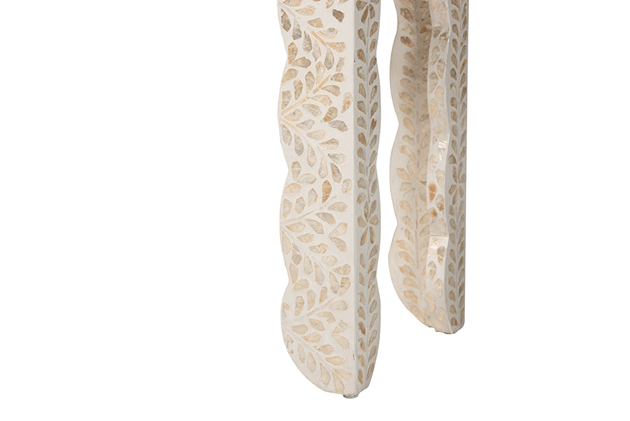 Bali & Pari Hedya Floral Capiz Shell Console Table