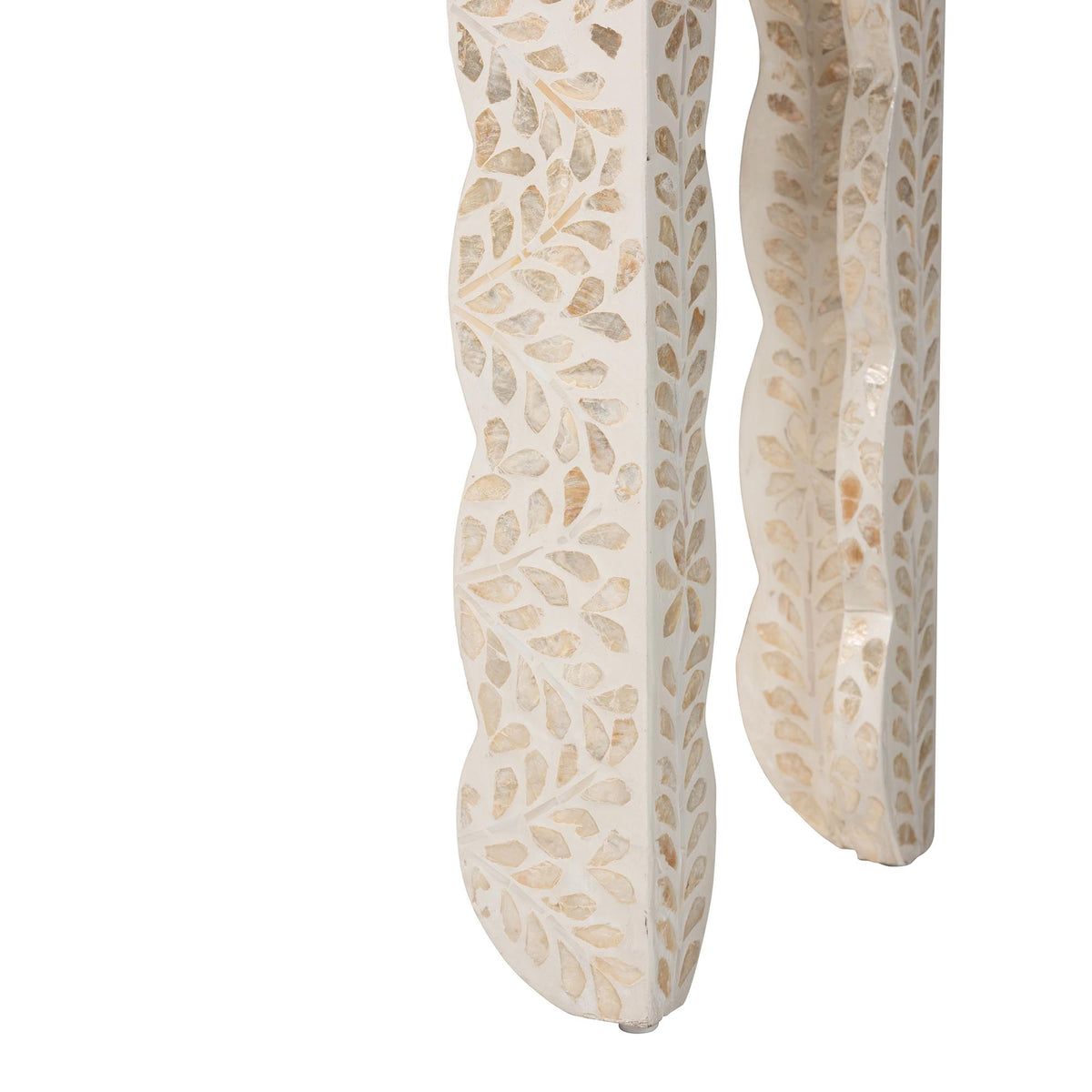 Bali & Pari Hedya Floral Capiz Shell Console Table