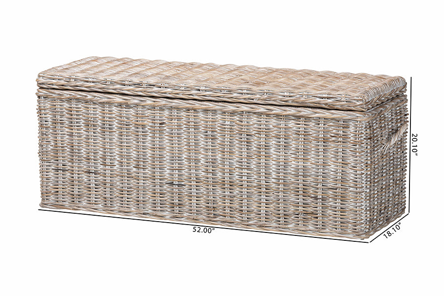 Bali & Pari Clarette Rattan Storage Bench