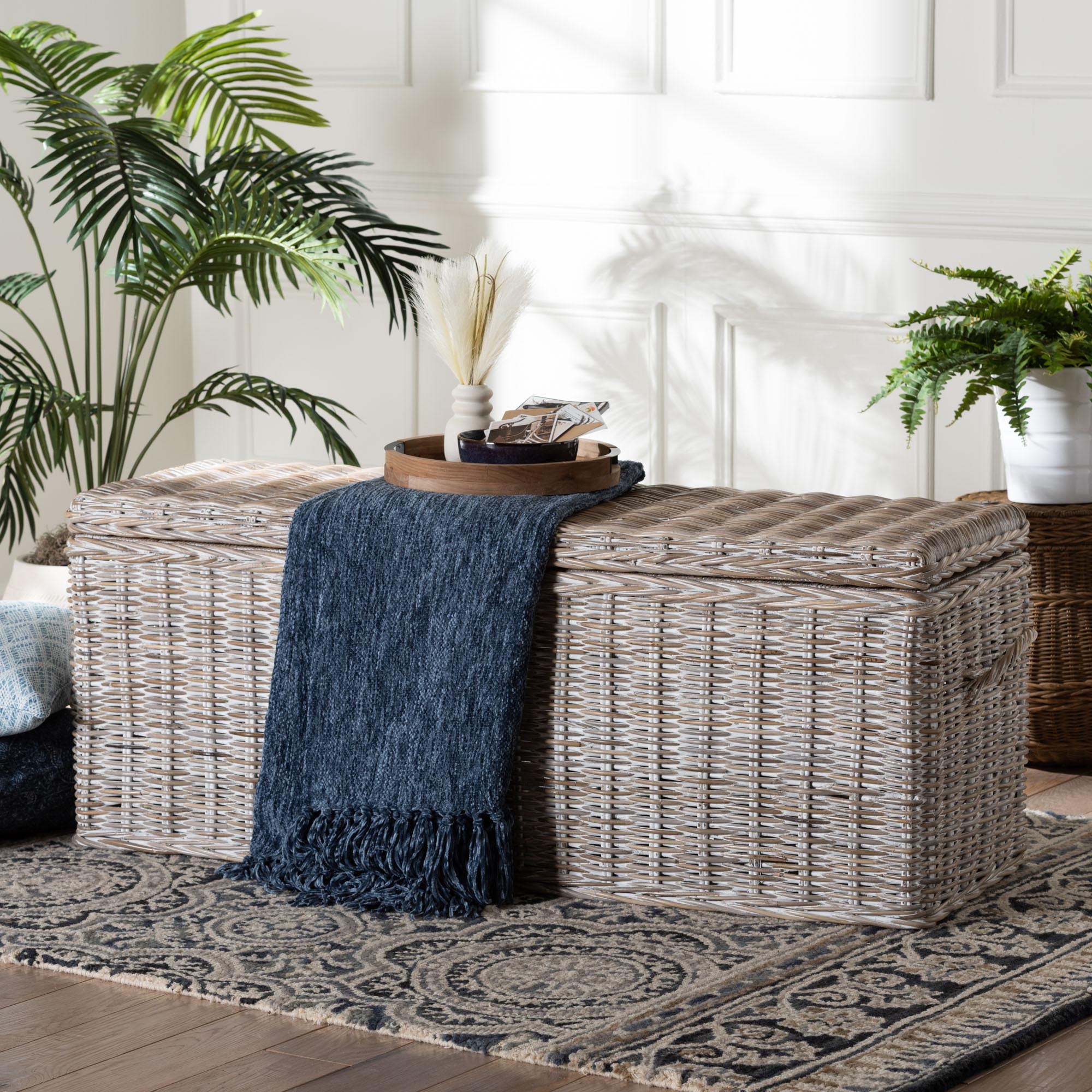 Bali & Pari Clarette Rattan Storage Bench