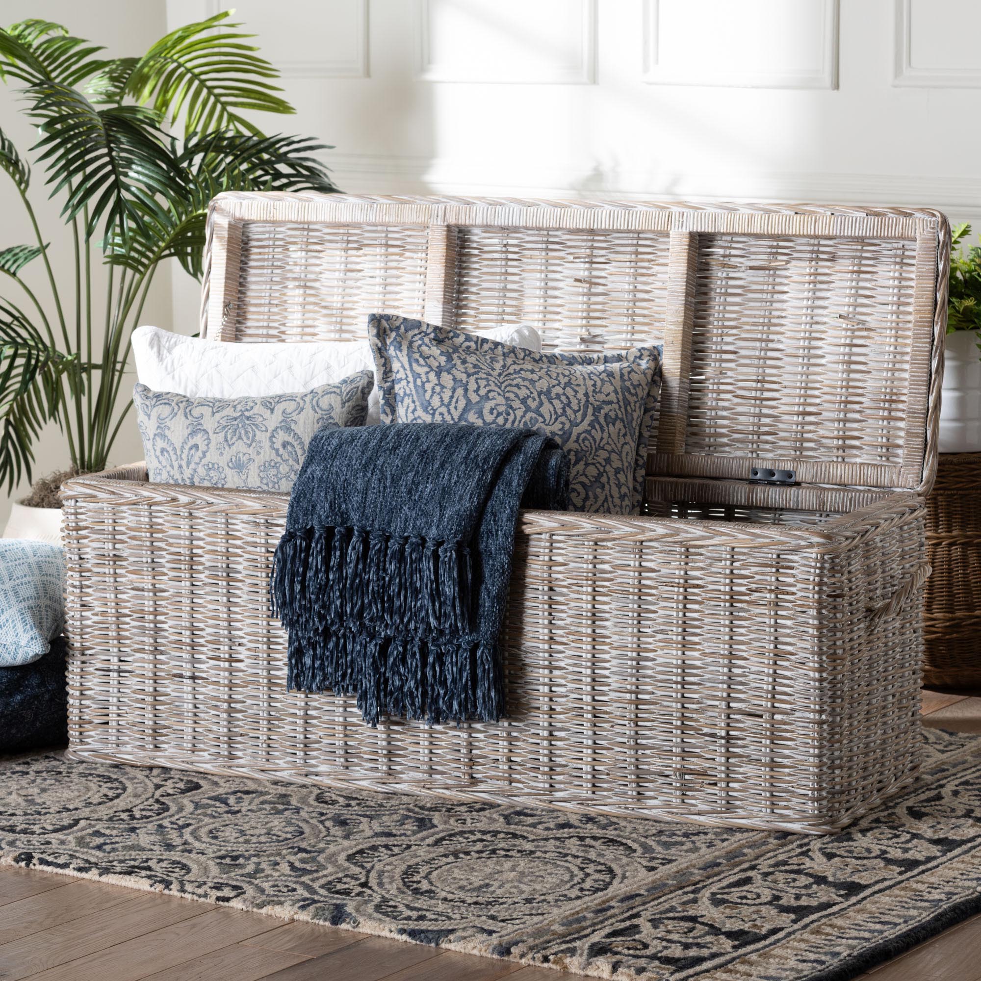 Bali & Pari Clarette Rattan Storage Bench