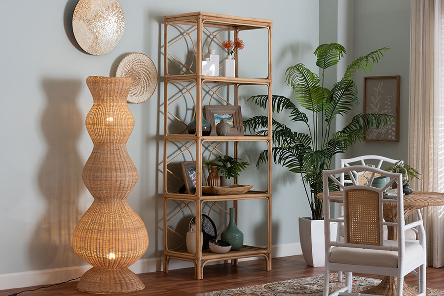 Bali & Pari Alger Rattan 5-Tier Display Shelf