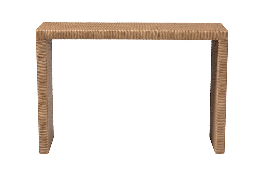 Bali & Pari Salve Woven Seagrass Console Table