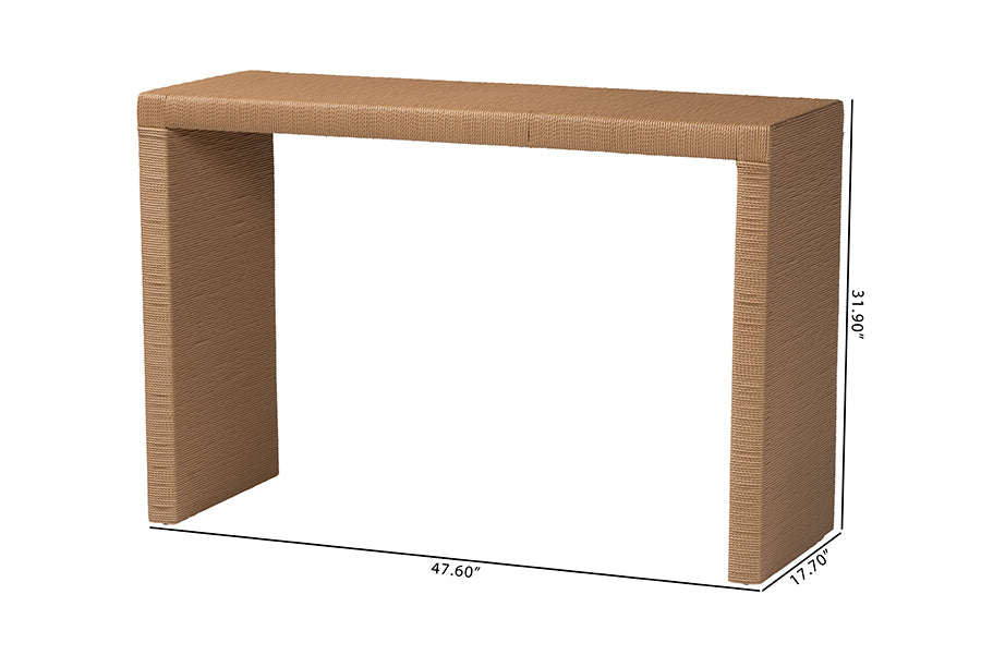 Bali & Pari Salve Woven Seagrass Console Table