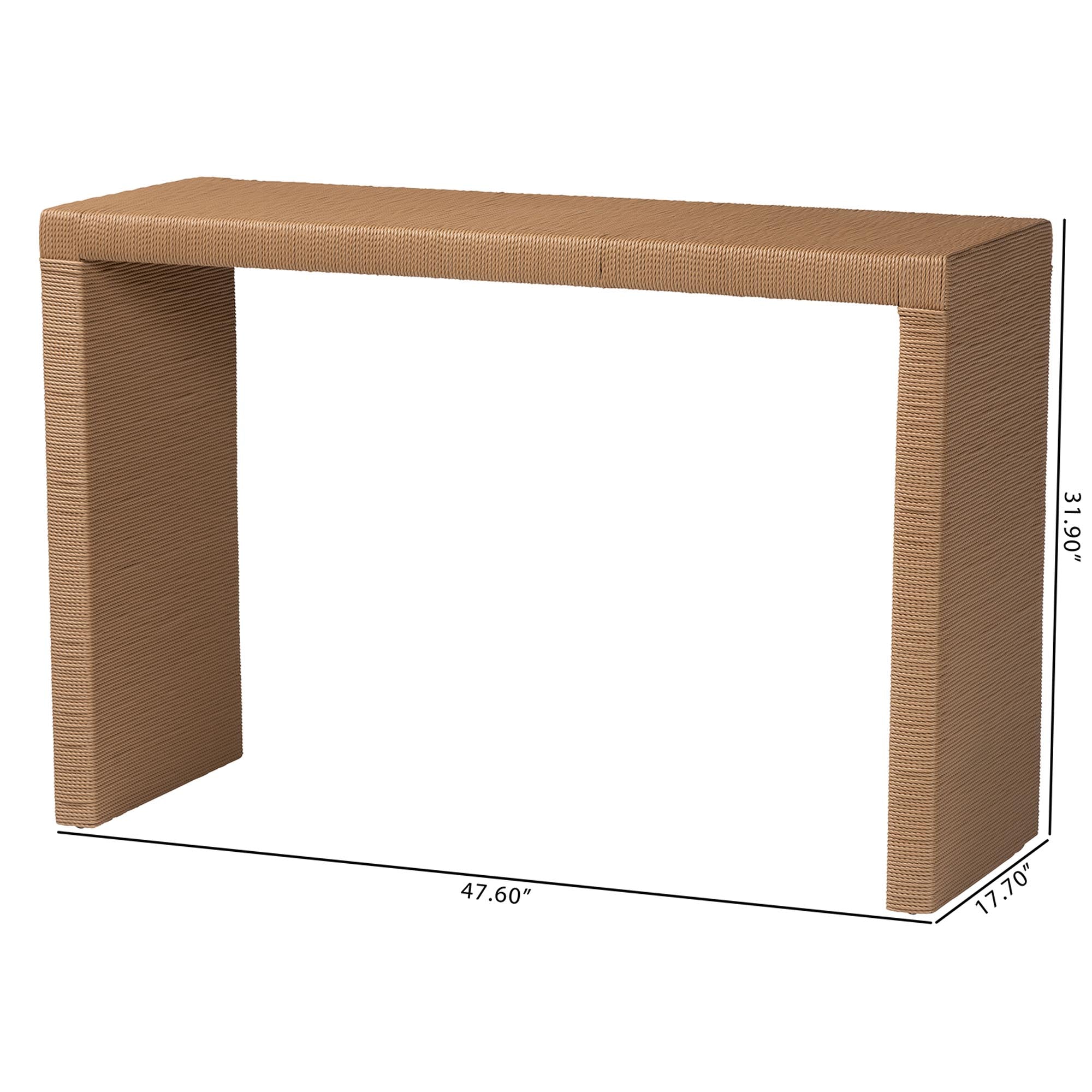 Bali & Pari Salve Woven Seagrass Console Table