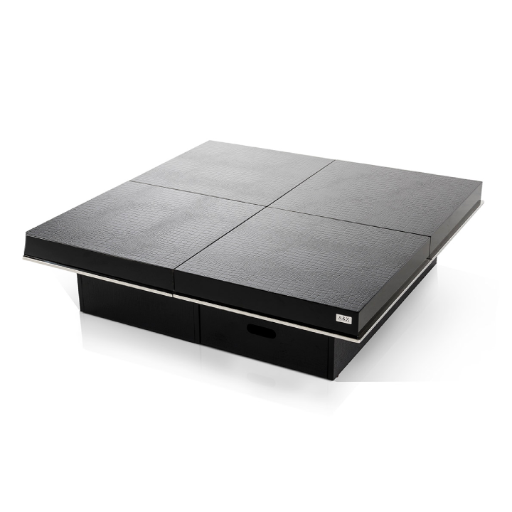 Horizon Modern Crocodile Coffee Table w/ Pull Out Squares