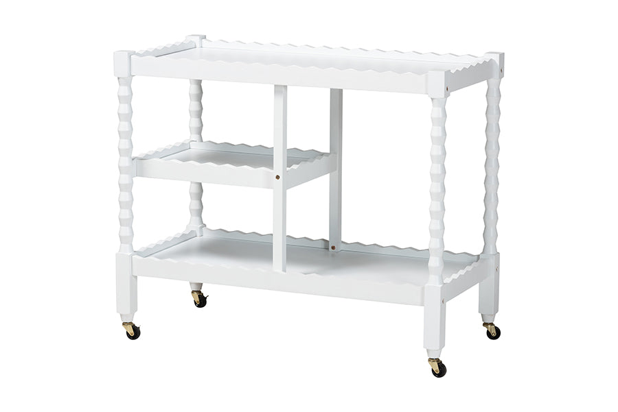 Seamus 3-Tier Book Cart with Bobbin Frame