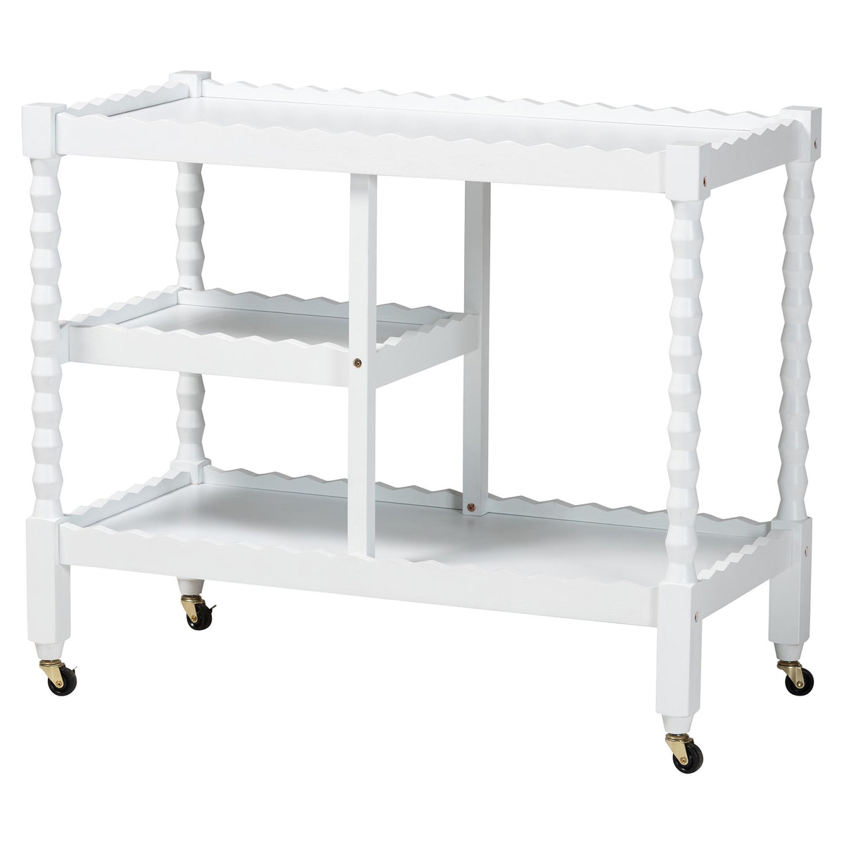 Seamus 3-Tier Book Cart with Bobbin Frame