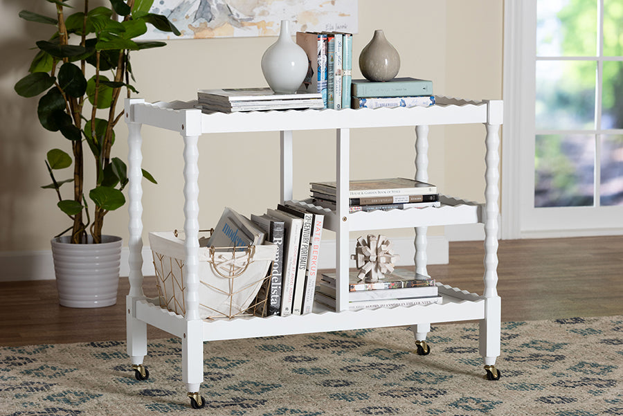 Seamus 3-Tier Book Cart with Bobbin Frame