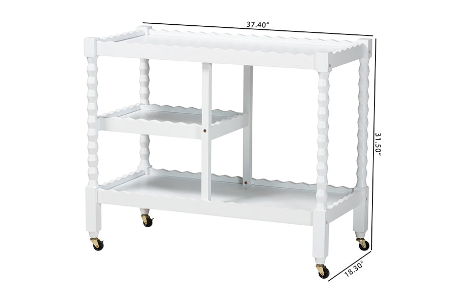 Seamus 3-Tier Book Cart with Bobbin Frame