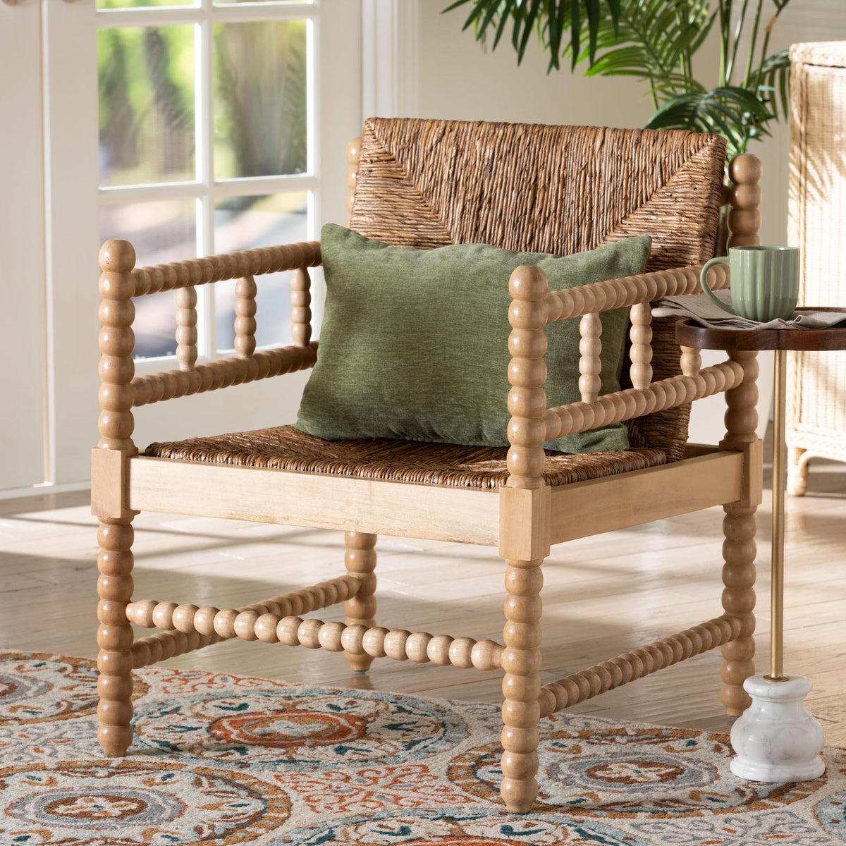Bali & Pari Dolores Woven Seagrass Armchair