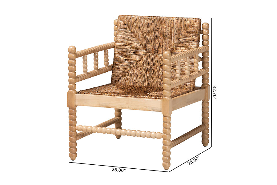Bali & Pari Dolores Woven Seagrass Armchair