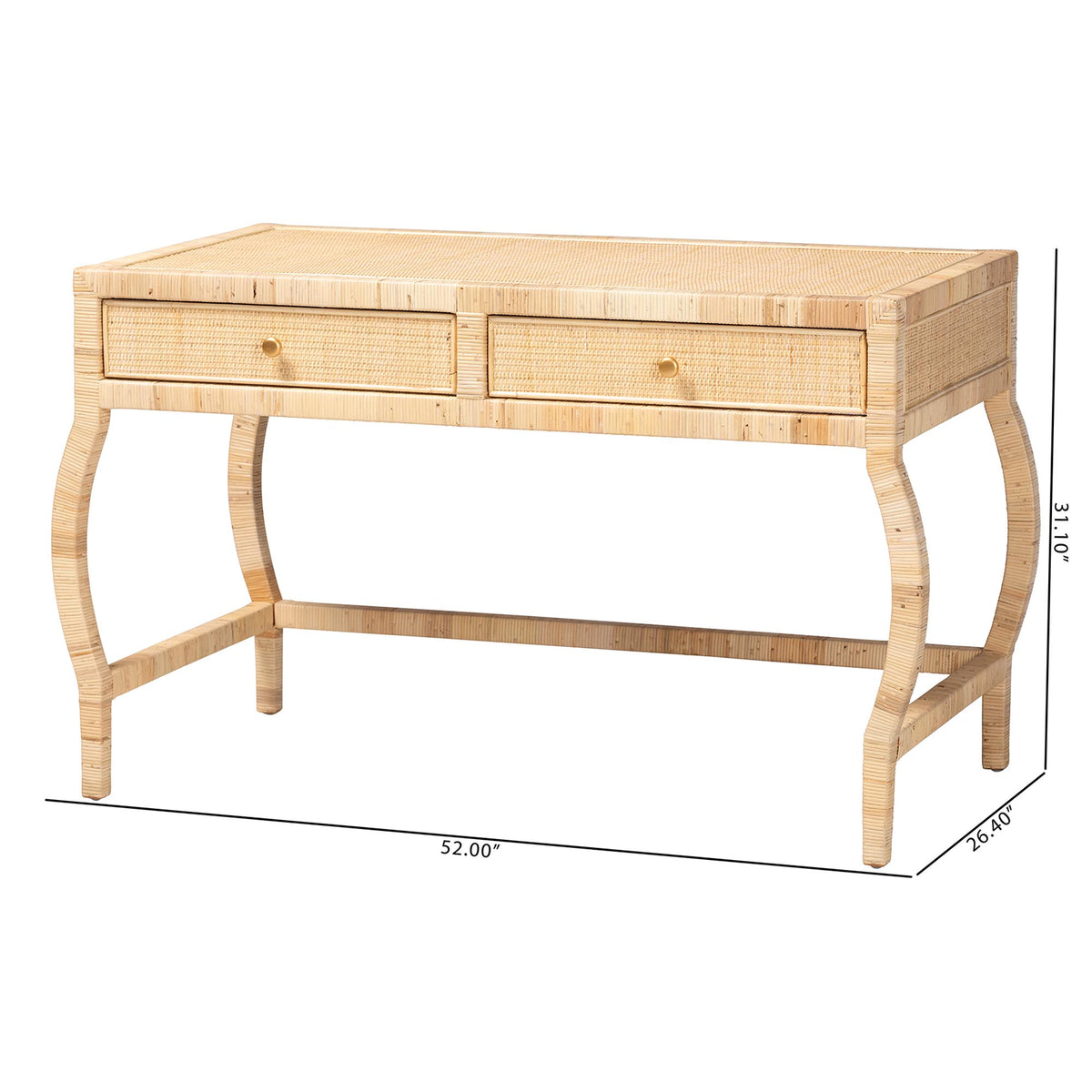Bali & Pari Dalida Rattan Writing Desk