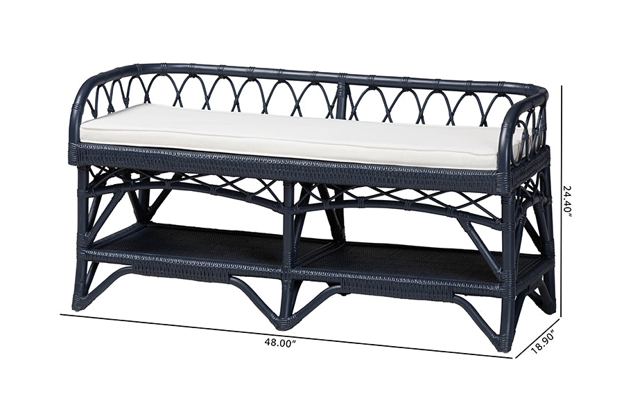 Bali & Pari Leryn Rattan Bench