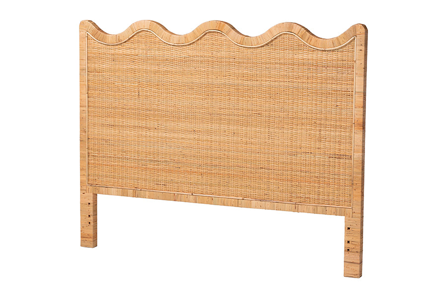 Bali & Pari Cassio Scalloped Rattan Headboard