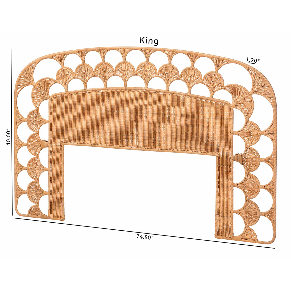 Bali & Pari Felician Rattan Standalone Headboard