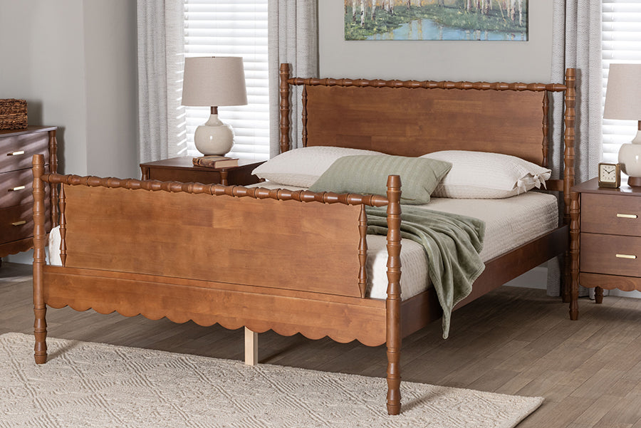 Danette Bobbin Wood Platform Bed