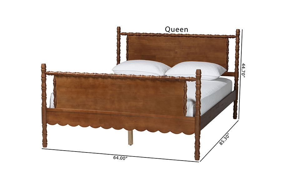 Danette Bobbin Wood Platform Bed