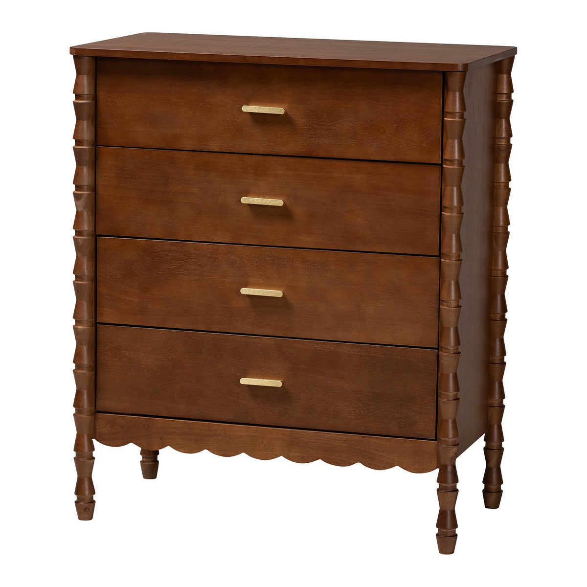 Danette Bobbin Wood 4-Drawer Chest