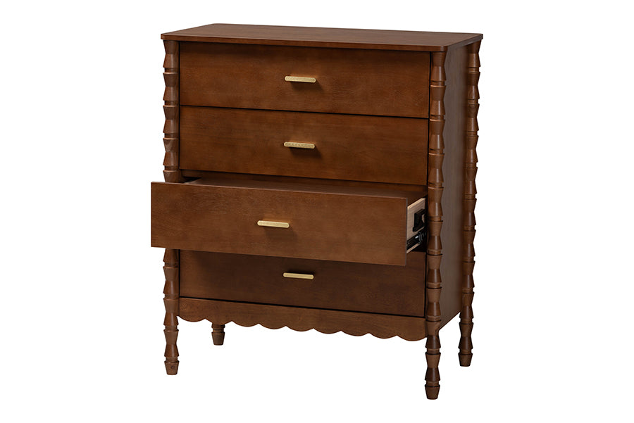 Danette Bobbin Wood 4-Drawer Chest