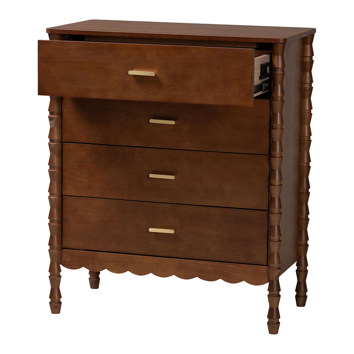Danette Bobbin Wood 4-Drawer Chest