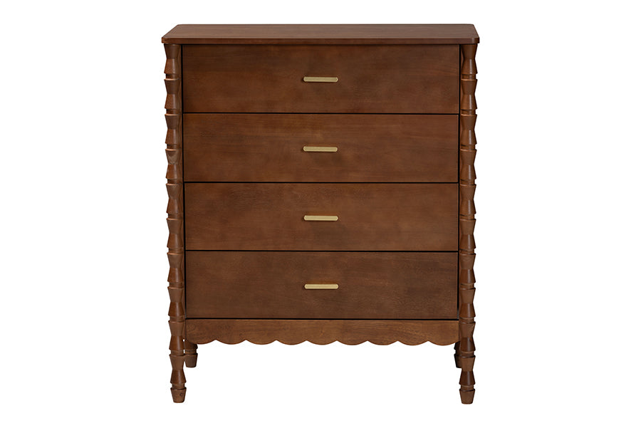 Danette Bobbin Wood 4-Drawer Chest