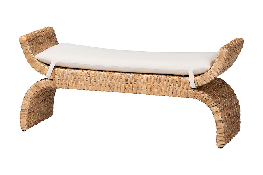 Bali & Pari Agave Woven Seagrass Bench